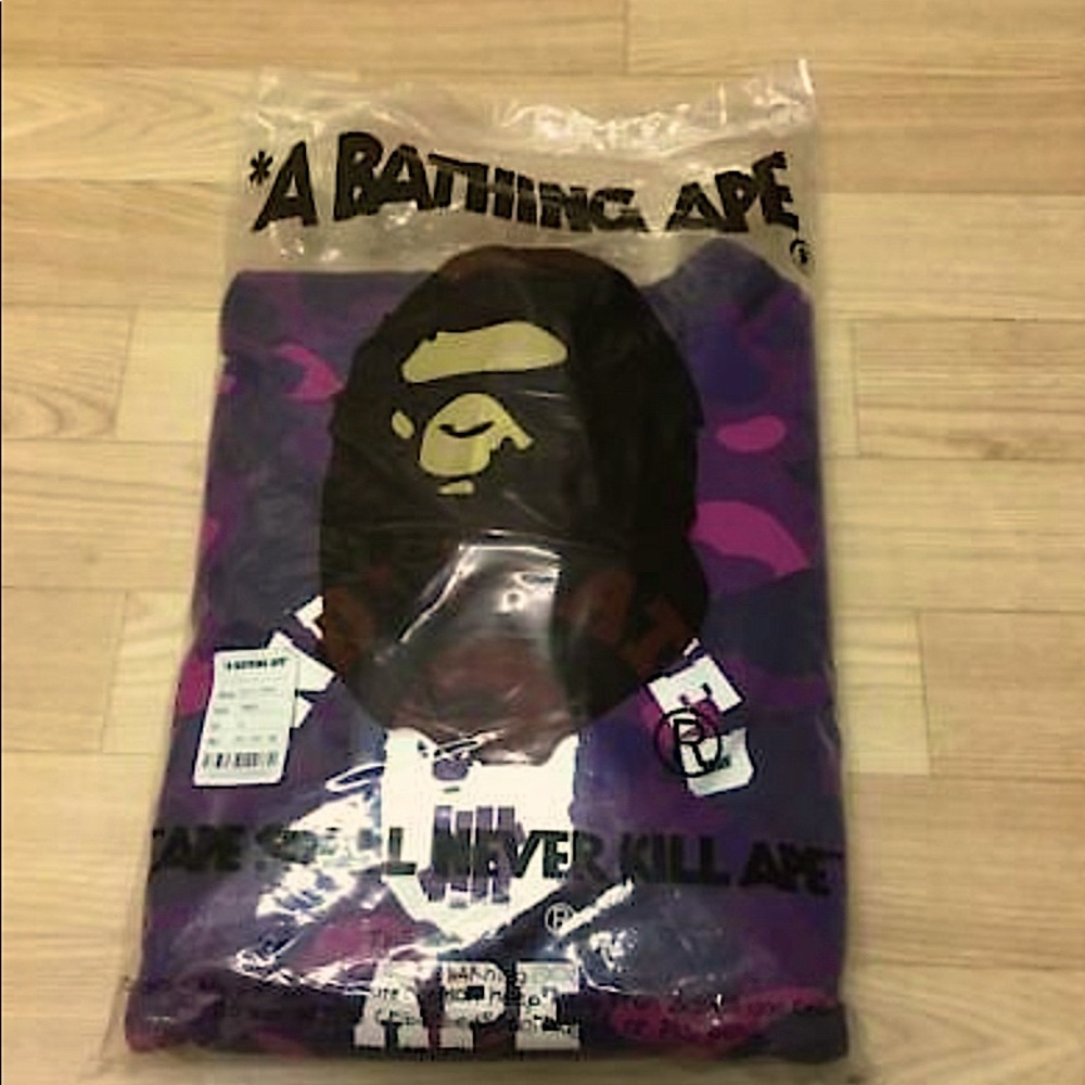 Bape Purple camo zip up